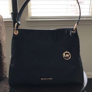 Black leather Michael Kors purse
